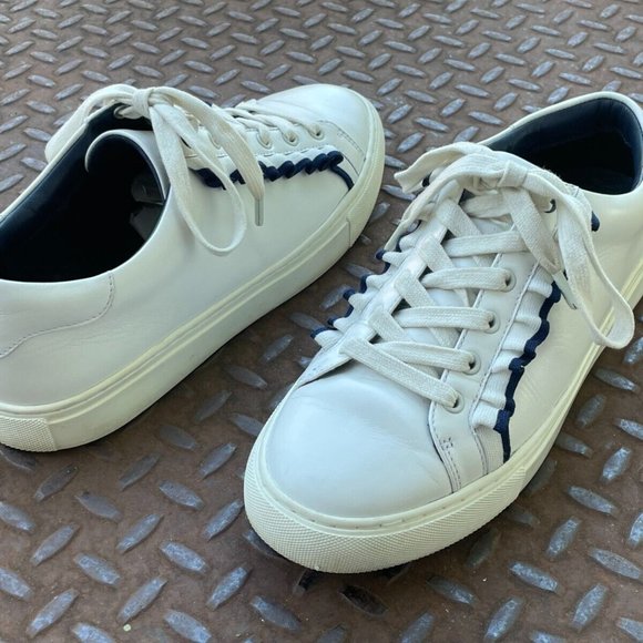 Tory Burch Shoes - Tory Burch Women Sneaker White Leather Upper Lace Up Sport Shoes Size 9M